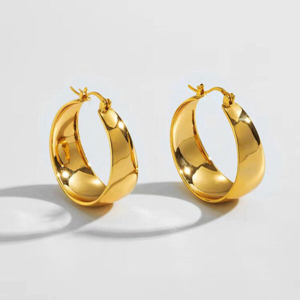 Køb Classic Gold Hoops 18K Guldbelagt billigt online tilbud