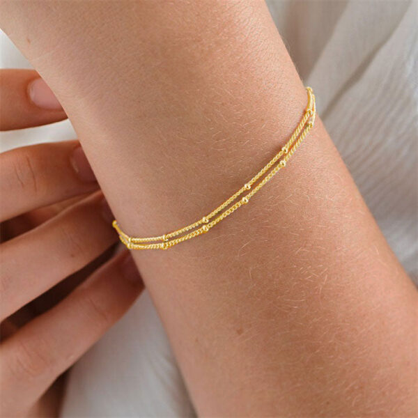 Køb Minimalist Beaded Armbånd 18K Guldbelagt billigt online tilbud