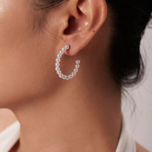 Køb Glam Pearl Hoops 18K Guldbelagt billigt online tilbud