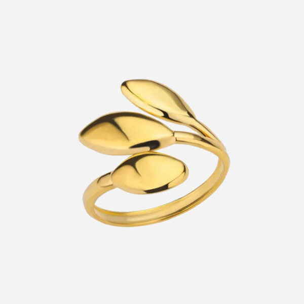 Køb Three Leaf Ring 18K Guldbelagt billigt online tilbud