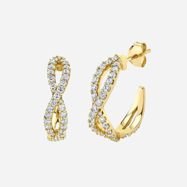 Køb Sparkle Zirkonia Hoops 18K Guldbelagt billigt online tilbud