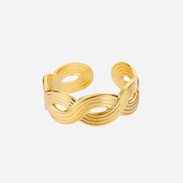 Køb Braided Texture Ring 18K Guldbelagt billigt online tilbud