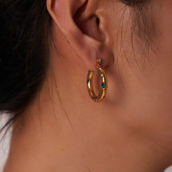 Køb Colorful Summer Hoops 18K Guldbelagt billigt online tilbud