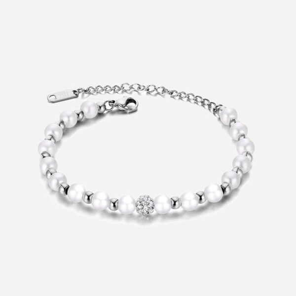 Køb Pearl Charm Armbånd 4mm billigt online tilbud