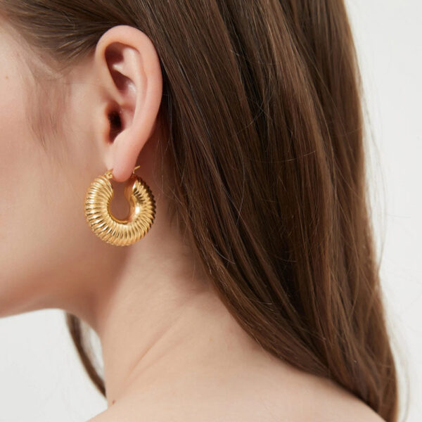 Køb Chunky Spiral Hoops 18K Guldbelagt billigt online tilbud