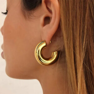 Køb Big Chunky Hoops 18K Guldbelagt billigt online tilbud