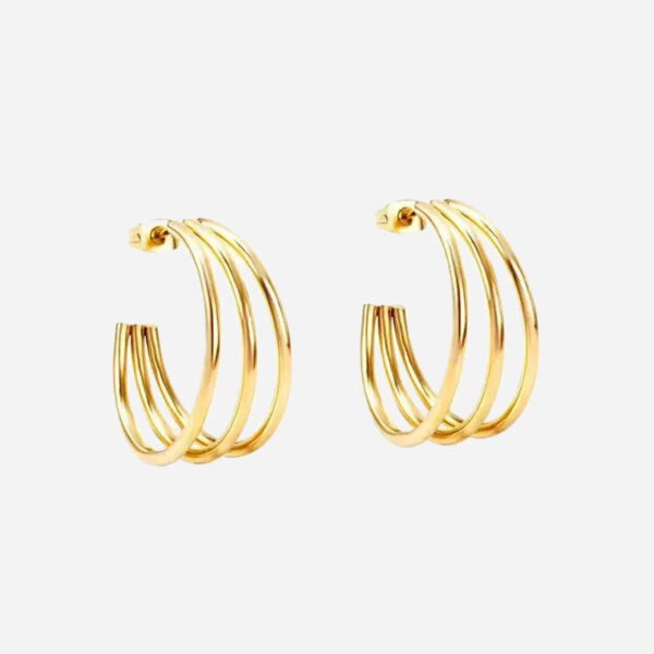 Køb Multilayer Hoops 18K Guldbelagt billigt online tilbud