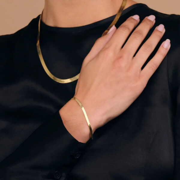 Køb Slange Choker + Armbånd Gavesæt 18K Guldbelagt billigt online tilbud