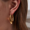 Køb Chunky Teardrop Hoops 18K Guldbelagt billigt online tilbud