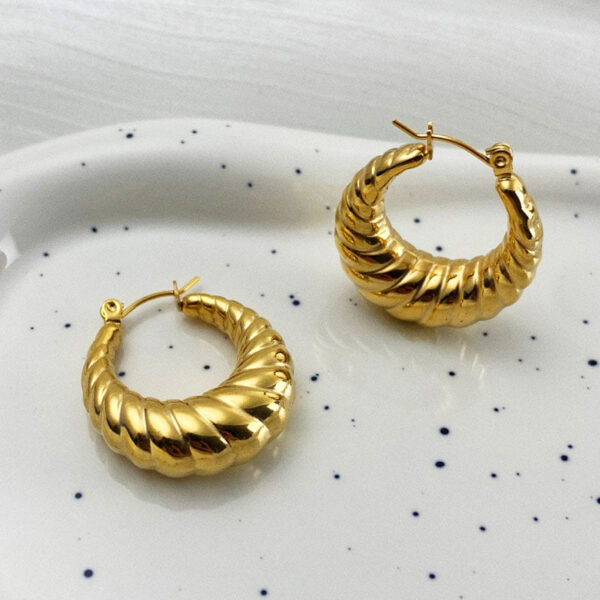 Køb Chunky Twisted Hoops 18K Guldbelagt billigt online tilbud