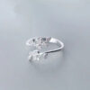 Køb Zirkonia Deluxe Leaf Ring 925 Sølv billigt online tilbud
