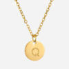 Køb Rund Bogstav Halskæde 18K Guldbelagt billigt online tilbud