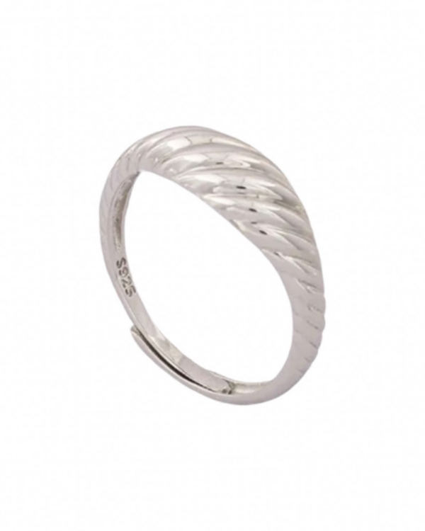 Køb Belphia Twist Ring 925 Sterling Sølv - Justerbar / 925 Sterling Sølv billigt online tilbud