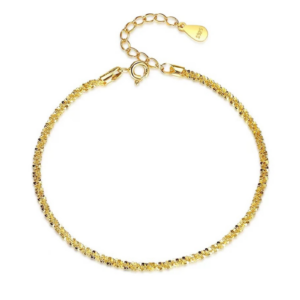 Køb Belphia Gold Bracelet 925 Sterling Sølv 18k Guldbelagt - 16 + 3 cm billigt online tilbud