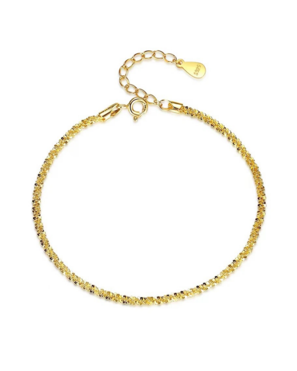 Køb Belphia Gold Bracelet 925 Sterling Sølv 18k Guldbelagt - 16 + 3 cm billigt online tilbud