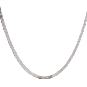 Køb Belphia Flad Slangekæde Stainless Steel 5 mm - 48 cm / Stainless Steel billigt online tilbud