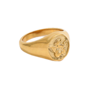 Køb Belphia Gold Plated Angel Ring Stainless Steel - 51 / Stainless Steel billigt online tilbud