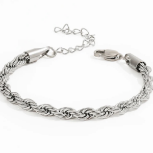 Køb Belphia Rope Armbånd Stainless Steel - Stainless Steel / 5 mm 17 + 5 cm billigt online tilbud