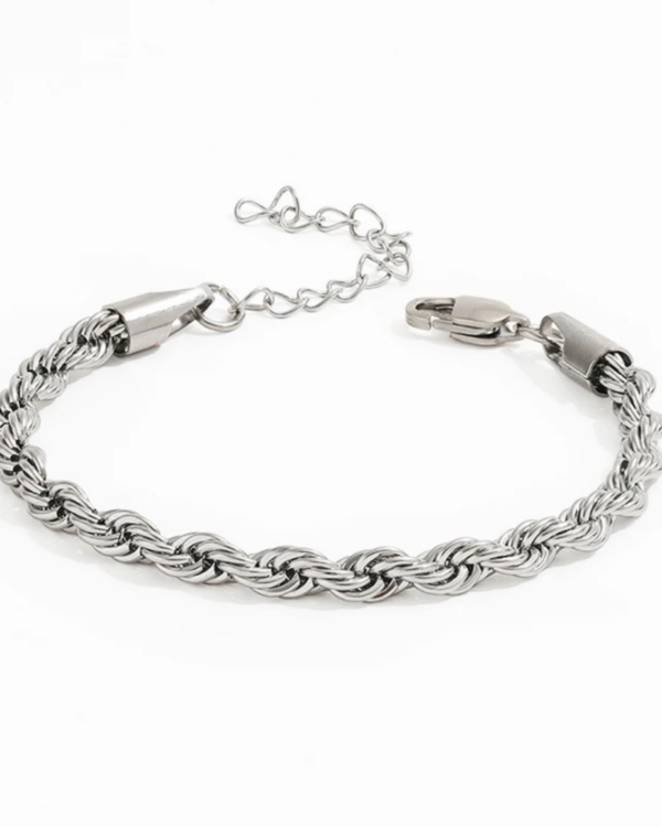 Køb Belphia Rope Armbånd Stainless Steel - Stainless Steel / 5 mm 17 + 5 cm billigt online tilbud