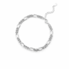 Køb Belphia Figaro Armbånd 925 Sterling Sølv 4 mm - 16 + 2 cm / 925 Sterling Sølv billigt online tilbud
