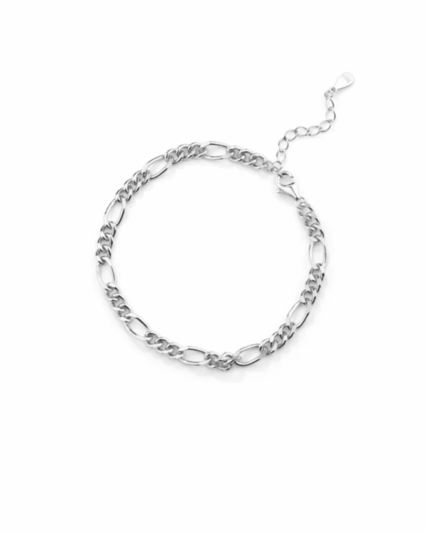 Køb Belphia Figaro Armbånd 925 Sterling Sølv 4 mm - 16 + 2 cm / 925 Sterling Sølv billigt online tilbud