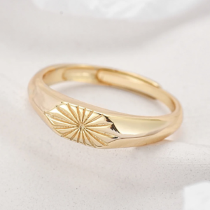 Køb Belphia Sapphira Ring 925 Sterling Sølv 18K Guldbelagt - Justerbar / 925 Sterling Sølv 18K Guldbelagt billigt online tilbud