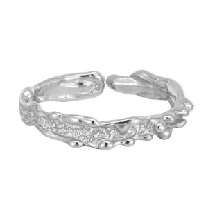 Køb Belphia Korean Stone Ring 925 Sterling Sølv - Justerbar / 925 Sterling Sølv billigt online tilbud