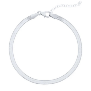 Køb Belphia Flad Slangearmbånd 925 Sterling Sølv - 17 + 3 cm / 925 Sterling Sølv billigt online tilbud