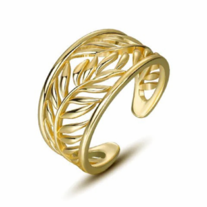 Køb Belphia Madison Ring 925 Sterling Sølv 18K Guldbelagt - Justerbar / 925 Sterling Sølv 18K Guldbelagt billigt online tilbud