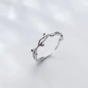 Køb Belphia Ruby Ring 925 Sterling Sølv - Justerbar / 925 Sterling Sølv billigt online tilbud
