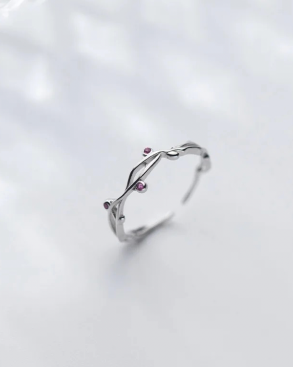 Køb Belphia Ruby Ring 925 Sterling Sølv - Justerbar / 925 Sterling Sølv billigt online tilbud