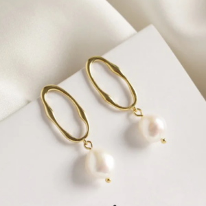 Køb Belphia Nora Øreringe 925 Sterling Sølv 18K Guldbelagt - One size / 925 Sterling Sølv 18K Guldbelagt billigt online tilbud