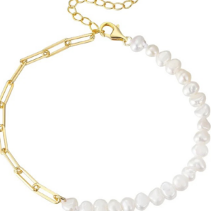 Køb Belphia Amelia Armbånd 925 Sterling Sølv 18K Guldbelagt - 18 + 4 cm / 925 sterling sølv 18K guldbelagt billigt online tilbud