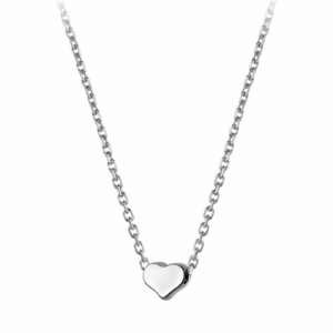 Køb Belphia Heart Halskæde 925 Sterling Sølv - 40 + 3 cm / 925 Sterling Sølv billigt online tilbud