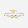 Køb Zirkonia Infinity Armbånd 925 Sølv 18K Guldbelagt billigt online tilbud