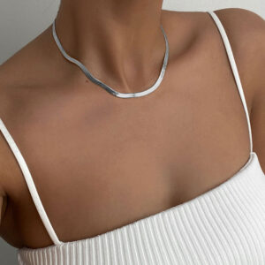 Køb Flad Slange Choker 5mm billigt online tilbud