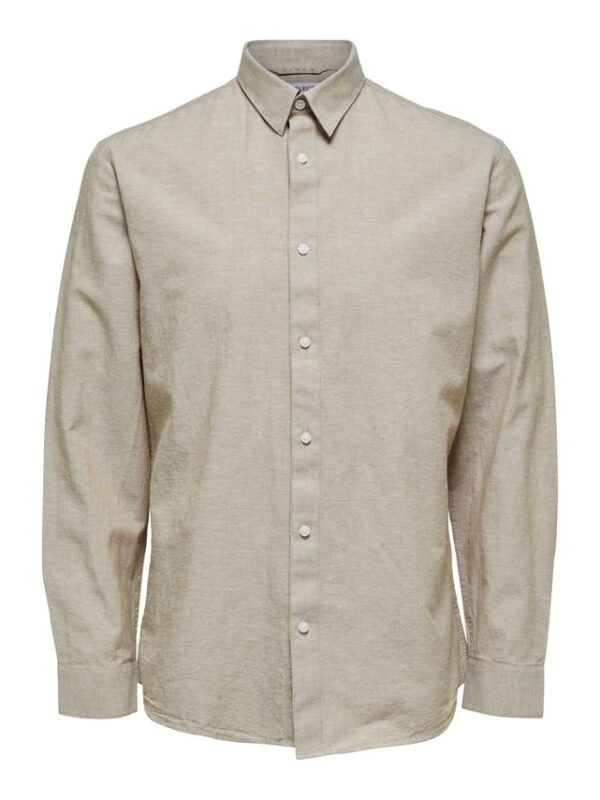 Køb SLHSLIMNEW-LINEN SHIRT LS W NO billigt online tilbud