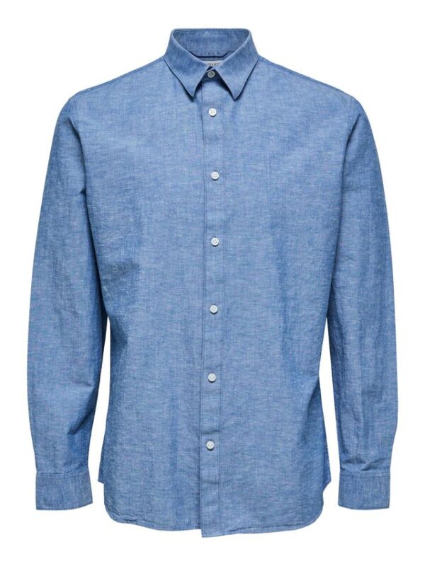 Køb SLHSLIMNEW-LINEN SHIRT LS W NO billigt online tilbud