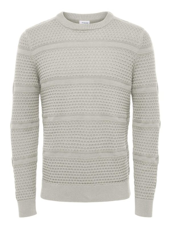 Køb SLHREMY LS KNIT STRIPE CREW NECK W billigt online tilbud