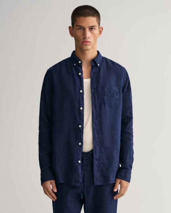 Køb REG UT GMNT DYED LINEN SHIRT billigt online tilbud