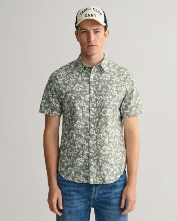 Køb REG FLORAL COTTON LINEN SS SHIRT billigt online tilbud