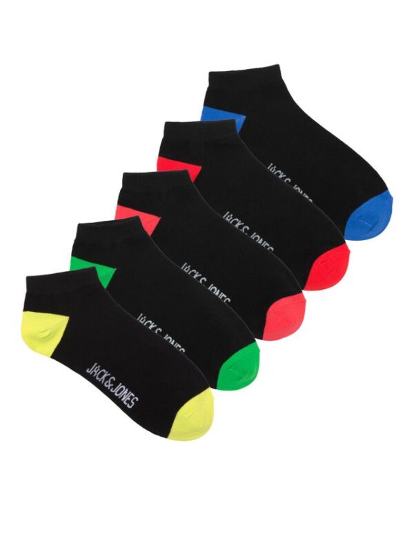 Køb JACCOLORFUL SHORT SOCKS 5 PACK billigt online tilbud