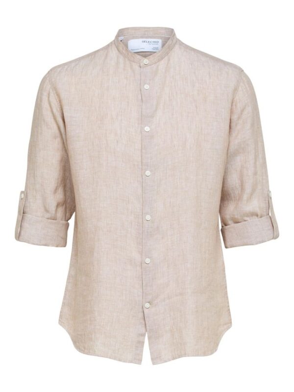 Køb SLHREGKYLIAN-LINEN SHIRT LS BAND B billigt online tilbud