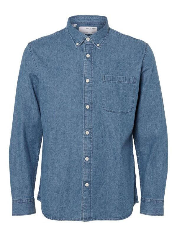 Køb SLHREGRICK-DENIM-NEW SHIRT LS NOOS billigt online tilbud