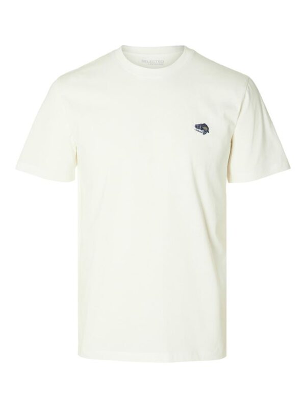 Køb SLHRICK EMB SS O-NECK TEE W billigt online tilbud