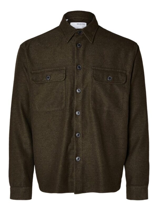 Køb SLHMASON-TWILL OVERSHIRT LS NOOS billigt online tilbud