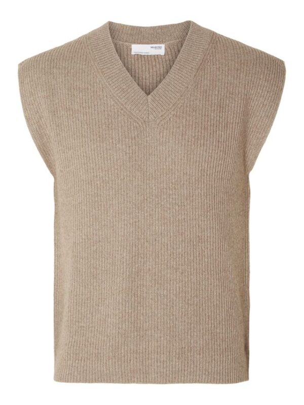 Køb SLHRONN RELAXED KNIT VEST B billigt online tilbud