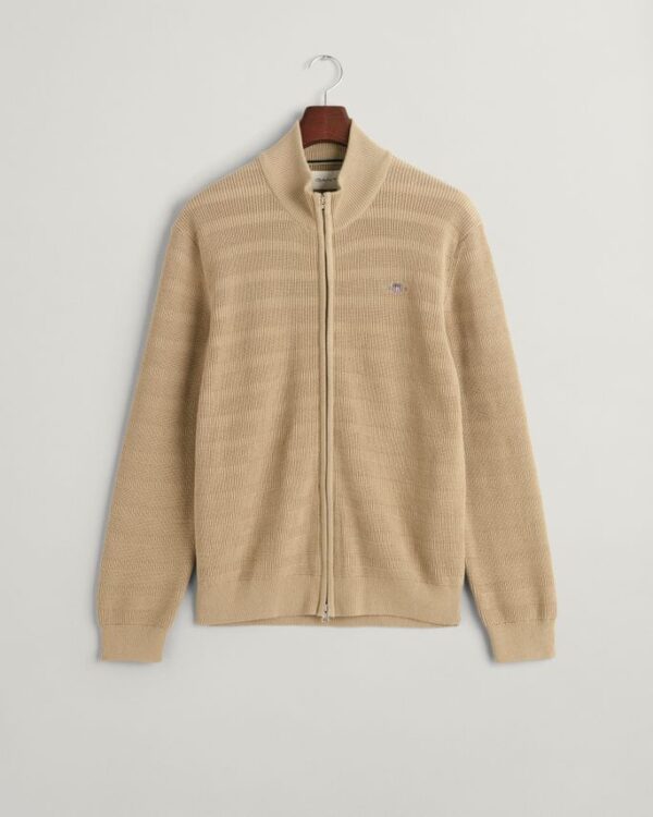 Køb STRIPE TEXTURED COTTON FULL ZIP billigt online tilbud