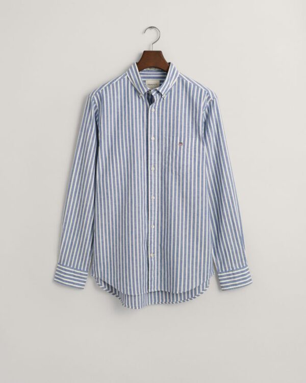 Køb REG COTTON LINEN STRIPE SHIRT billigt online tilbud