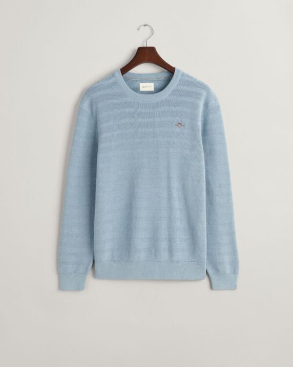 Køb STRIPE TEXTURED COTTON  C-NECK billigt online tilbud